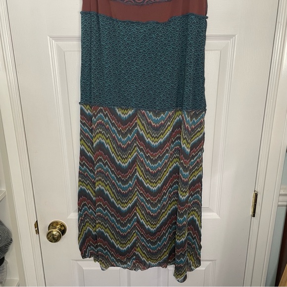 Anthropologie Weston Wear Mixed Print Bohemian Maxi Skirt Large - Picture 7 of 10
